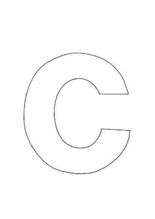 c minuscule - Coloriages lettres et chiffres - Coloriages - 10doigts.fr